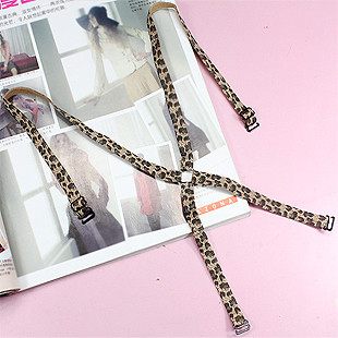 Classic fashion sexy charm leopard print back cross shoulder strap underwear shoulder strap pectoral girdle