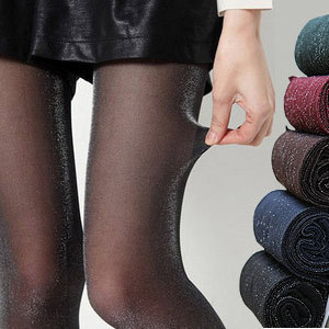 Classic packing colorful gold silver stockings multicolour Core-spun Yarn pantyhose silver onions socks