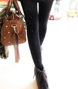 Classic red socks 80d sparkling diamond velvet pantyhose