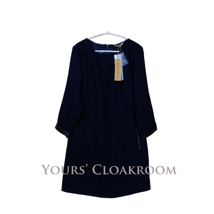 Classic ! silvian heach elegant ol three quarter sleeve pure sheepskin top patchwork one-piece dress  leather bags