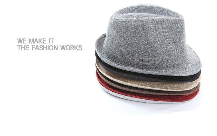 Classic solid color men's fedora hat,  jazz cap, man autumn summer top hat, free shipping P013