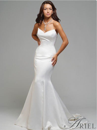 classic white color wedding bridal cocktail dress/gown