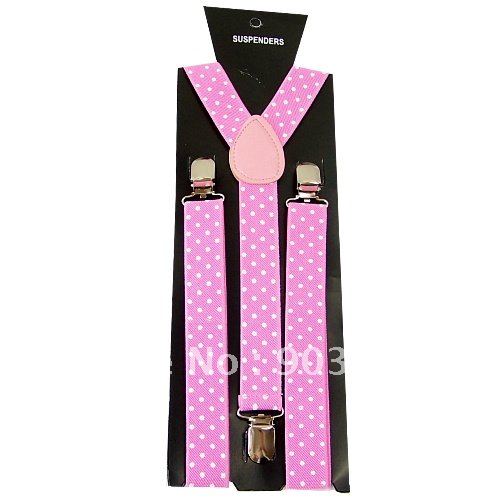Classic  women's  Adjustable Clip on Skull suspenders braces 2.5cm width BD861