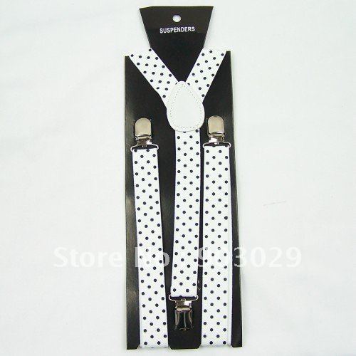 Classic  women's  Adjustable Clip on solid red suspenders braces 2.5cm width BD852