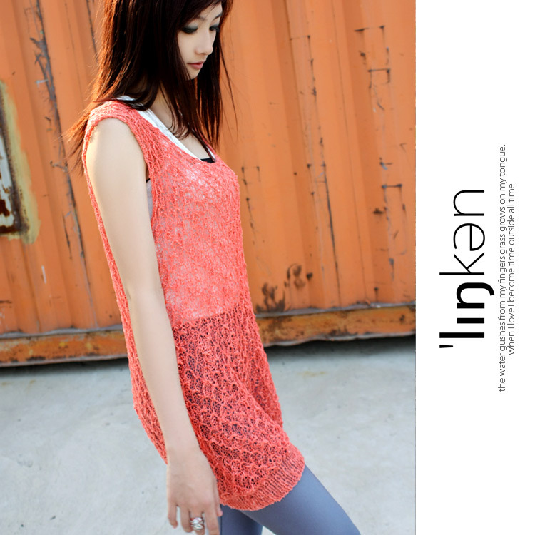 Classical 070 2012 women's cutout handmade twinset pullover