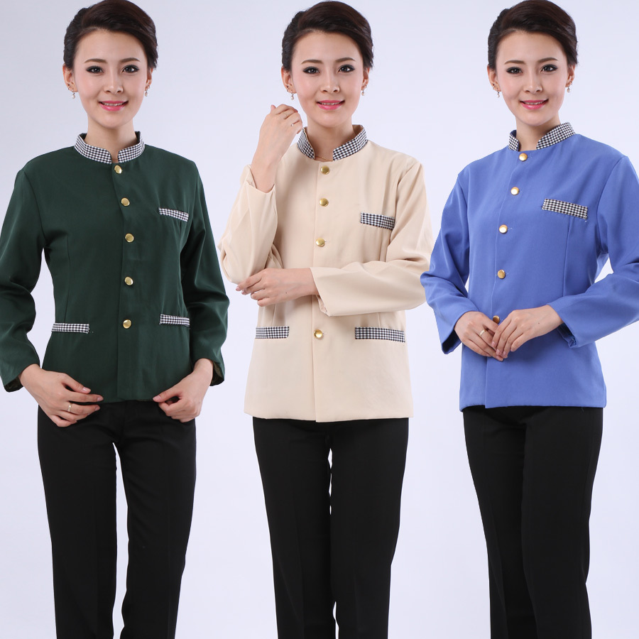 Cleaning service long-sleeve clothes work wear autumn and winter uniform