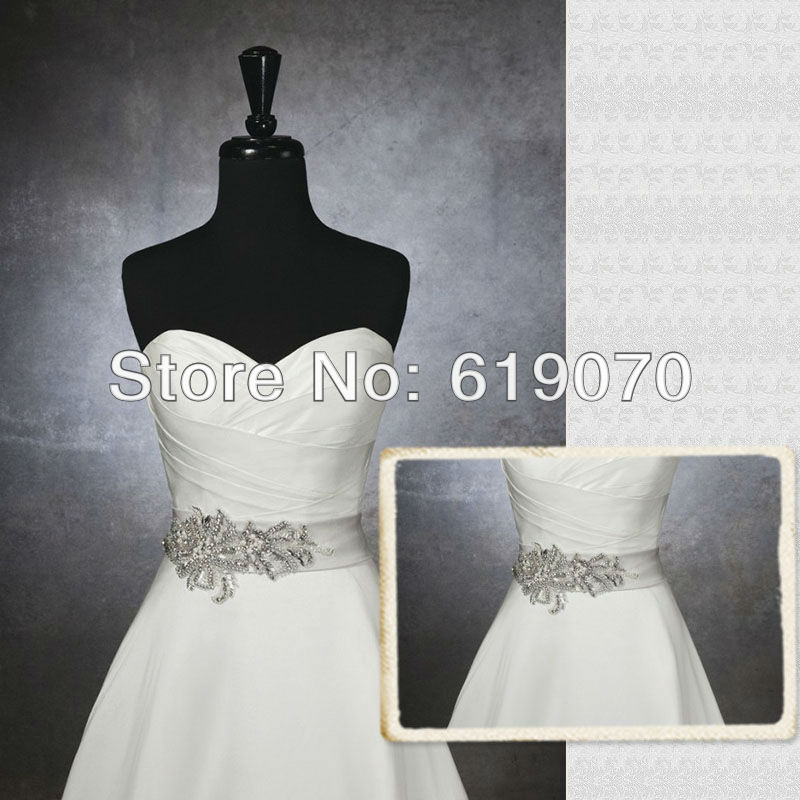 Clear crystal beaded wedding dress sash, wedding dress belt ,wedding accessory