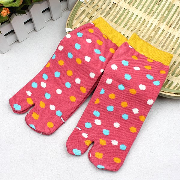 Clogs socks 100% cotton socks women's flip flops footwear finger socks female sock