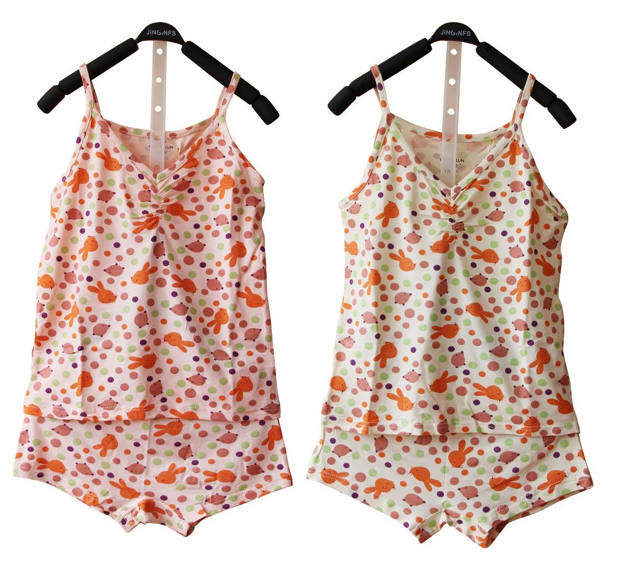 Close-fitting underwear summer medium-large female child modal spaghetti strap top shorts sleep set