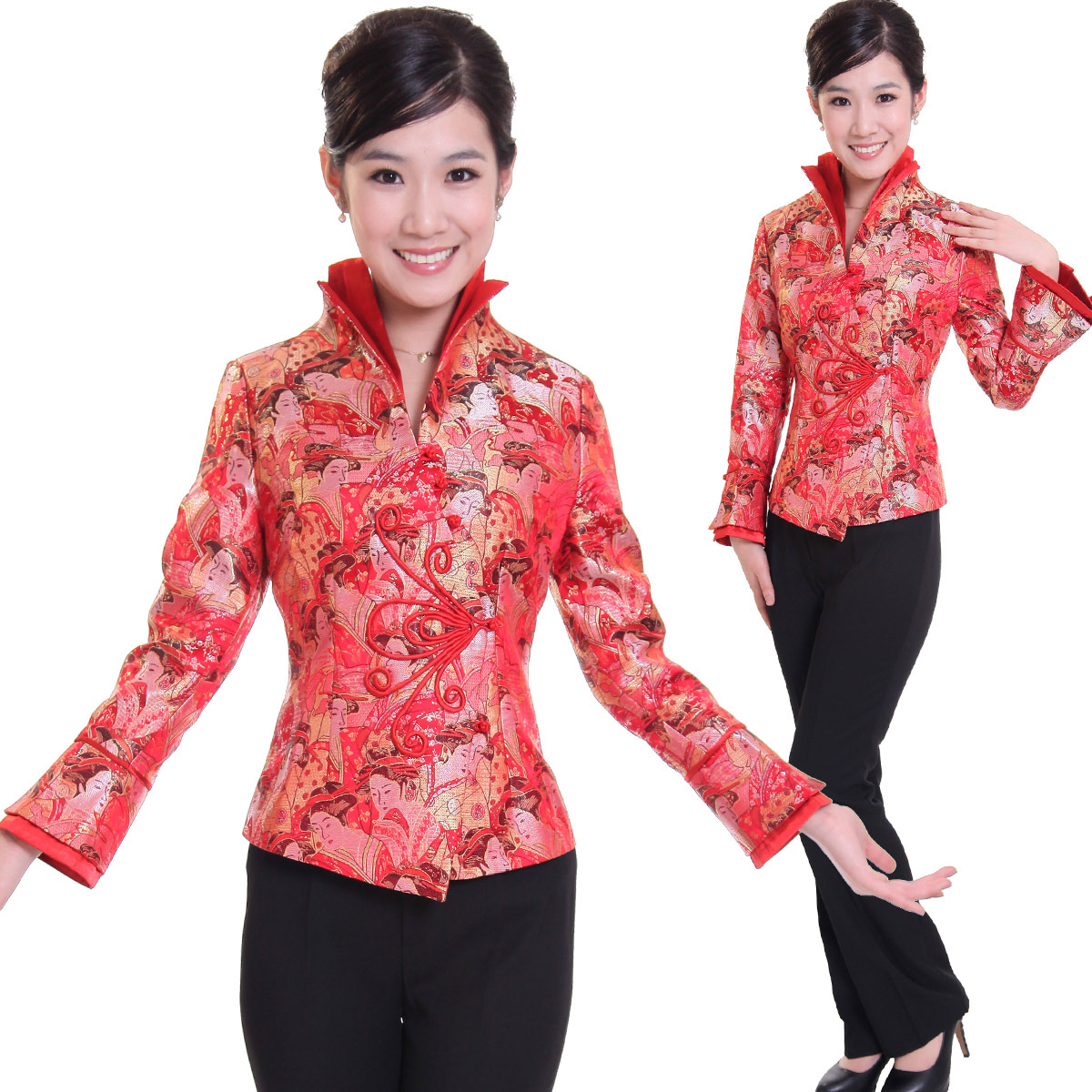 Clothes work wear work wear long-sleeve autumn and winter waiter clothes female