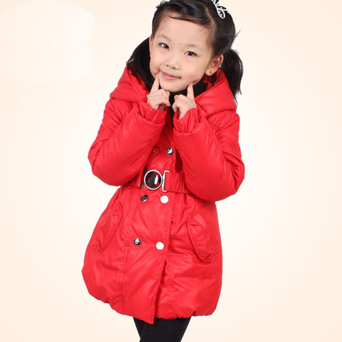 Clothing 2013 female child down coat medium-long little princess hooded overcoat down outerwear