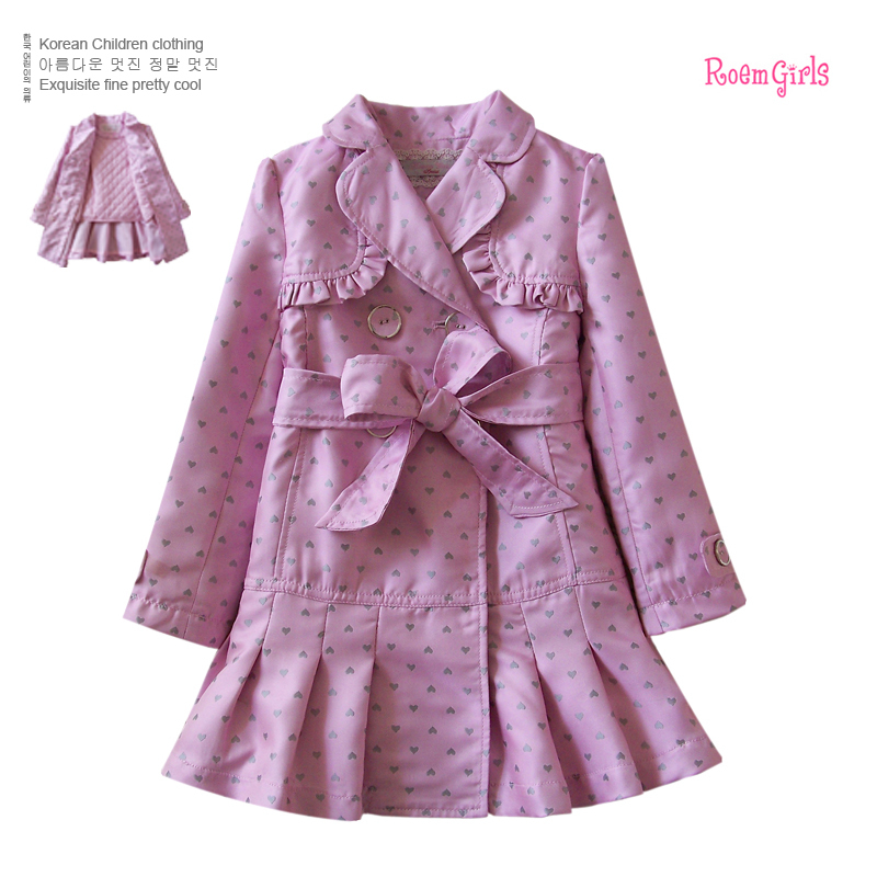 Clothing 2013 spring princess dress female big boy clip cotton-padded coat trench