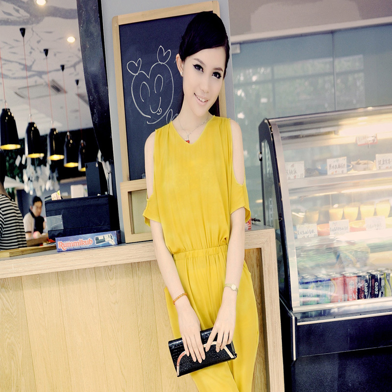 Clothing 2013 summer jumpsuit female summer chiffon jumpsuit