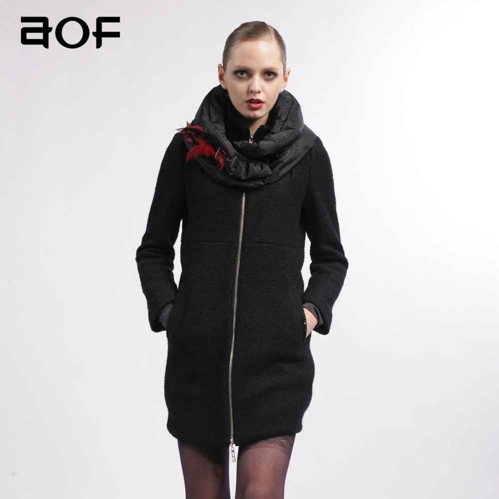 Clothing aofee woolen outerwear wool coat thermal civilities 14926