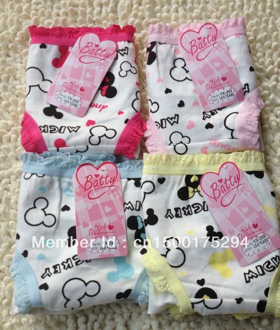 Clothing child 2013 female child panties briefs laciness