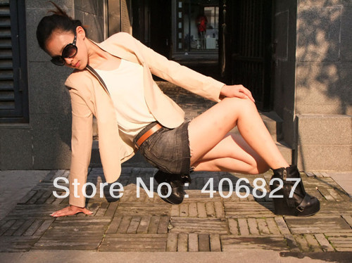 clothing Court lira short suit jacket and collarless suit coats in Europe and America 908a001