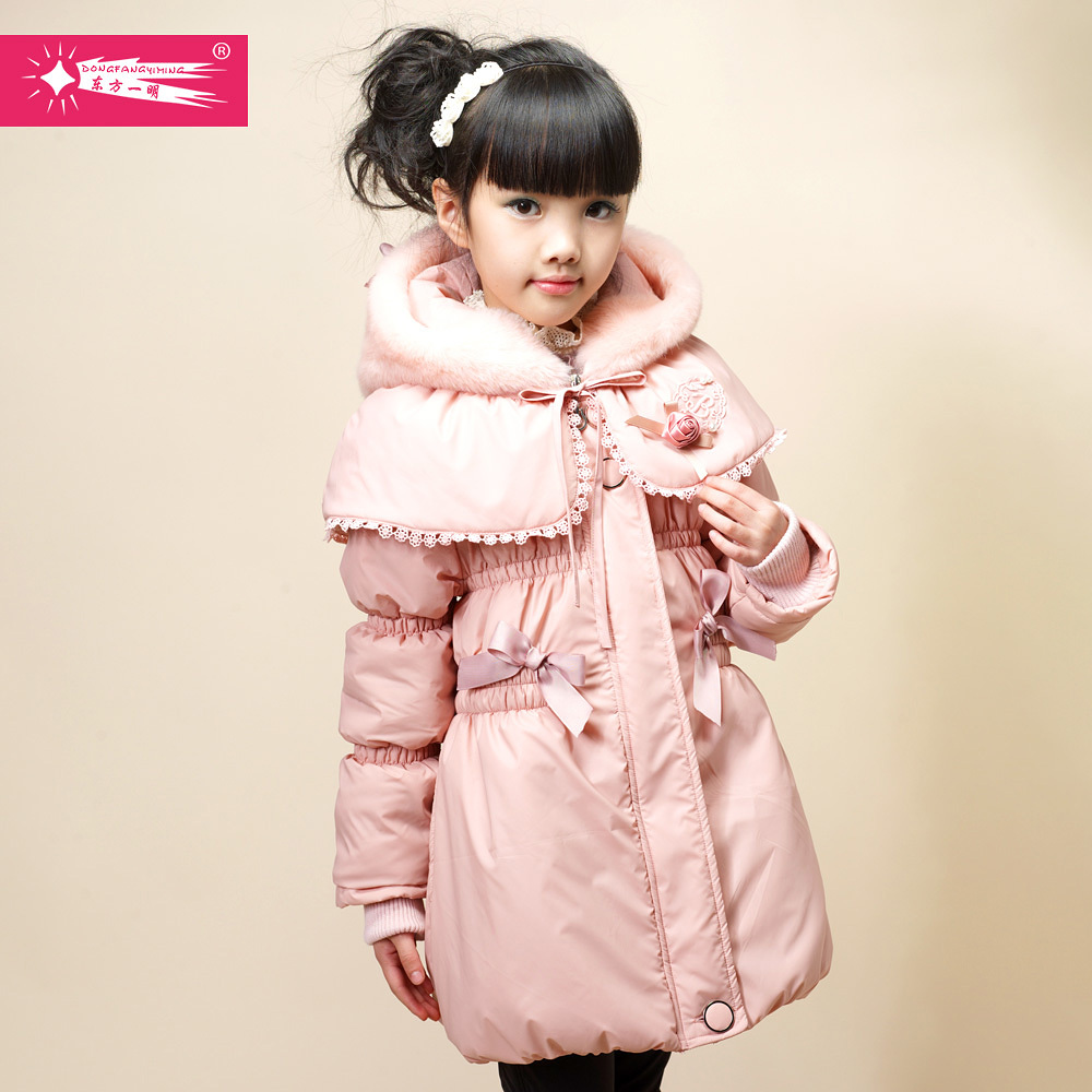 Clothing female child long design cotton-padded jacket cotton-padded jacket wadded jacket big boy winter outerwear 41