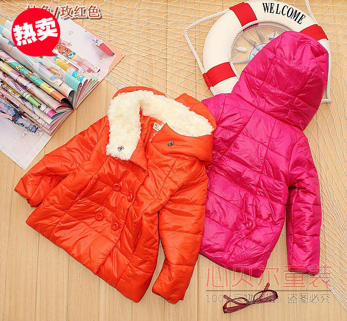Clothing female child wadded jacket cotton-padded jacket cotton-padded jacket baby clip winter cotton-padded coat thickening