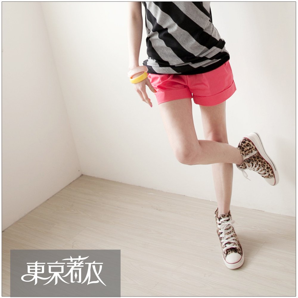 Clothing loose and comfortable solid color pocket retrorse shorts 1007401
