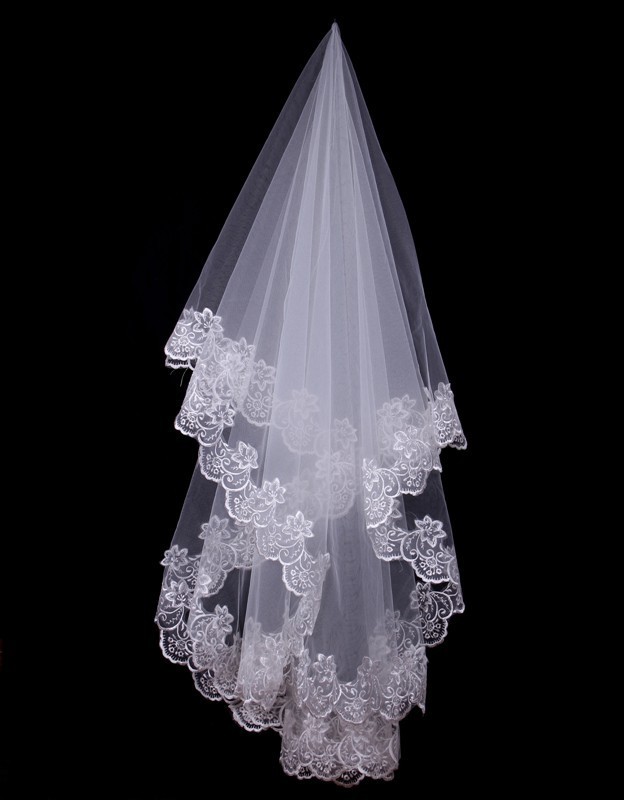 Clothing veil bridal accessories laciness veil wedding dress