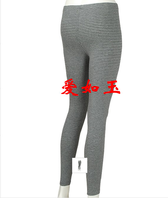 Clothing women's elastic horizontal stripe tights legging long johns