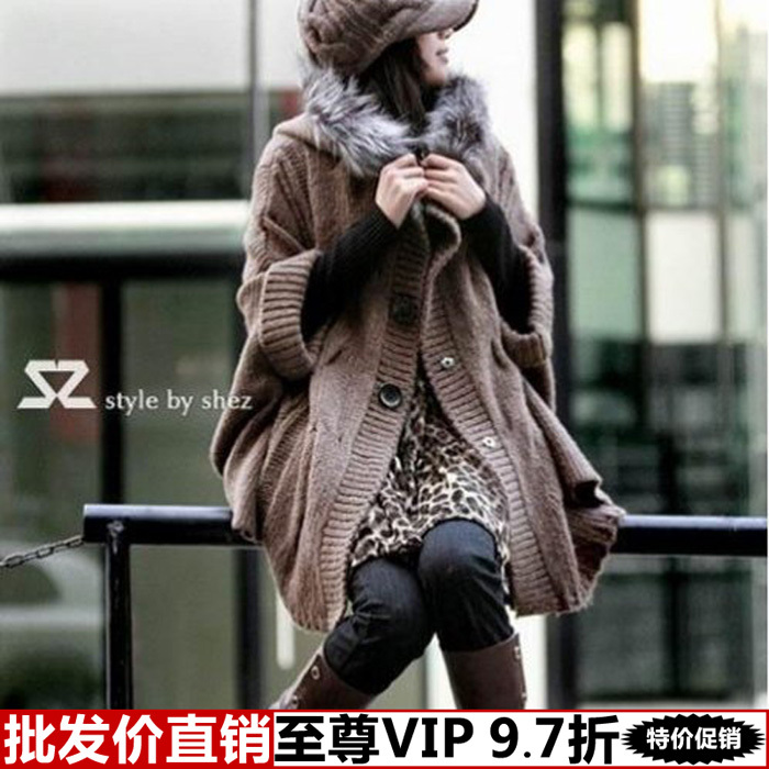 Clothing yk5e76049 guangzhou clothes batwing sleeve sexy fur collar sweater 03