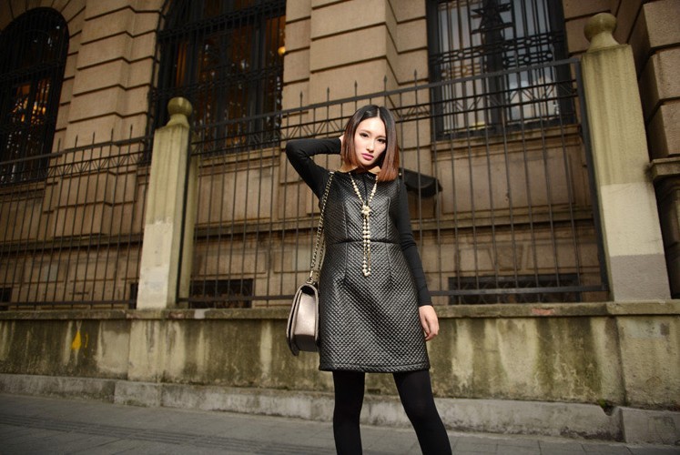 club dress new fashion 2012 leather strapless dresses plaid hippe ja710