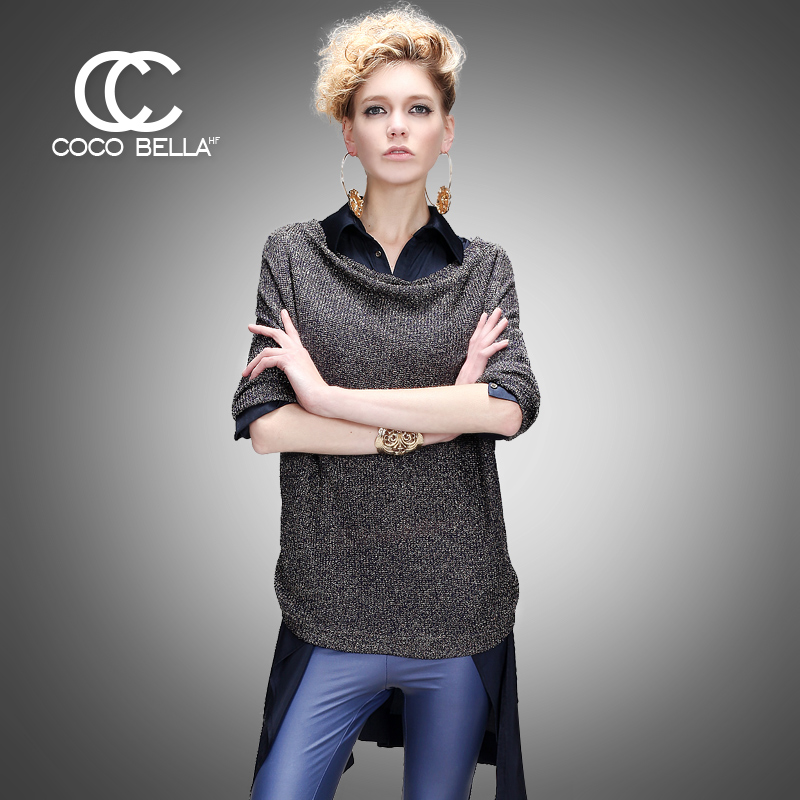 Cocobella 2013 loose cutout three quarter sleeve female liangsi sweater yn6