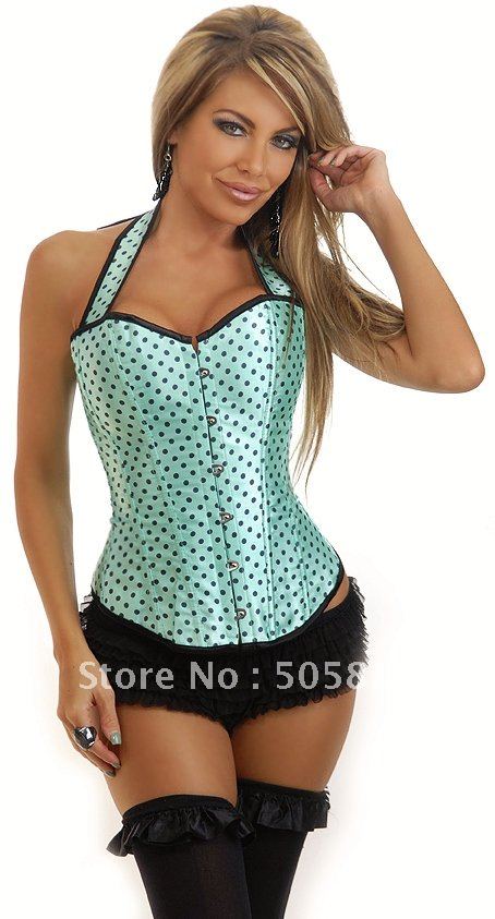 Coffe green pink 15% OFF! Women elegant Over Bust corsets Sexy lift up shaper bustier Free drop shipping Wholesale retail Qm5803