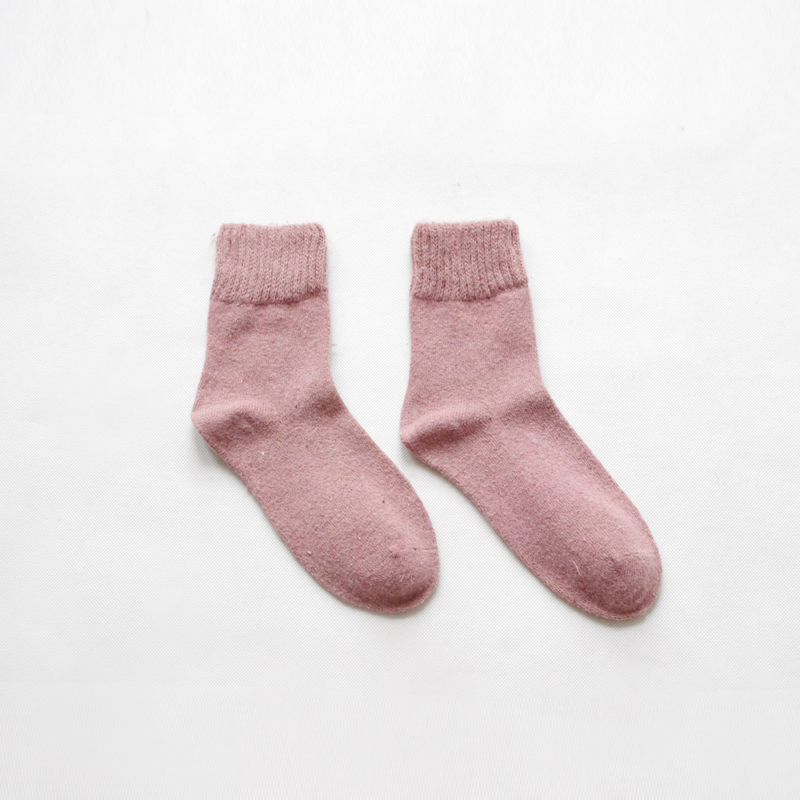 Collocation screw rabbit wool socks autumn and winter women's thermal sock