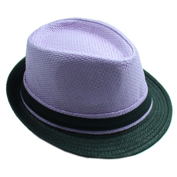 Color block decoration campaigners strawhat 2012 two-color popular hat general fedoras