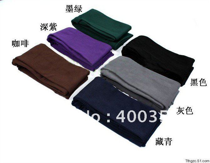 Colored brushed velvet tights leggings pull step foot thick warm winter pants Maoku