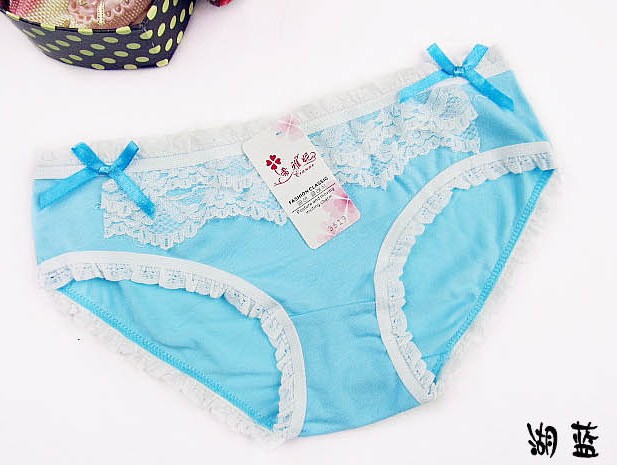 Colorful blue lace Women Sexy Butt Hip Up Soft Underwear Panties Seamless Free Size Free shipping