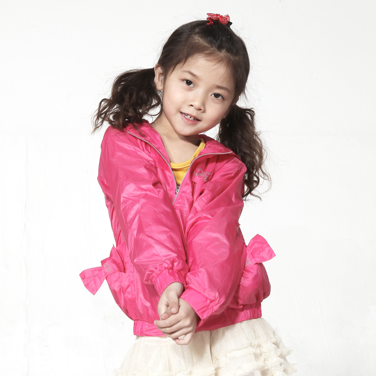 Colorful pig children's clothing autumn 2012 small female child trench child outerwear a-805