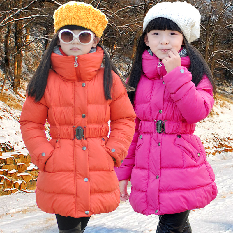 Colorful pig children's clothing child cotton-padded jacket female child medium-long wadded jacket baby winter thickening