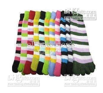 Colors Mix 50pcs/lot Women's Toe Sock Fashion 100% Cotton Socks Candy