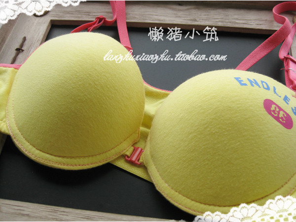 Comfortable cotton casual 100% women's underwear bra set 7018