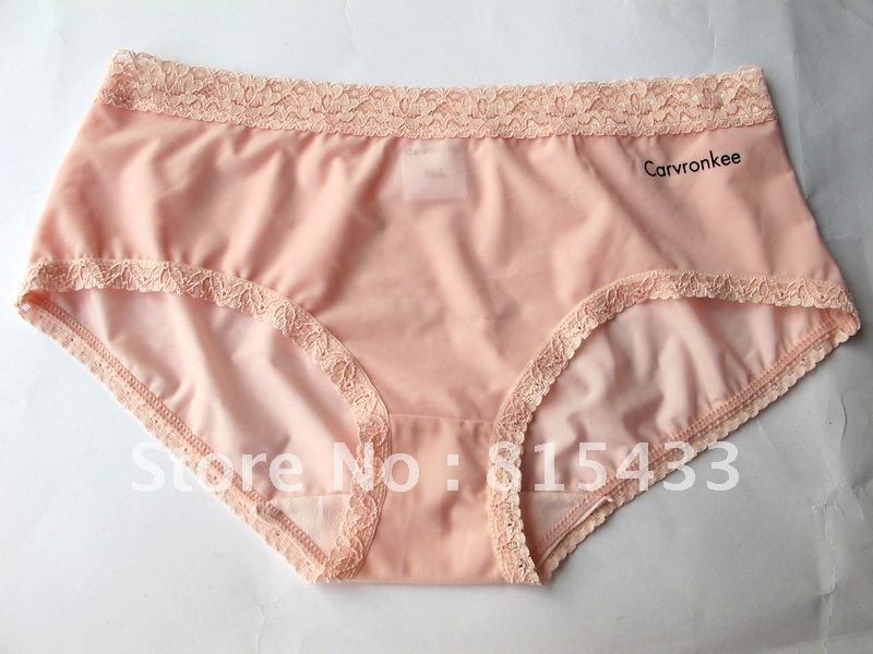 Comfortable Pink Translucent Panties Underwear Full Lace