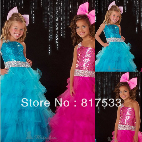 communion dresses for girls 2013 beaded pageant gown junior 2013 dress little girls a line sequined one shoulder a line tulle