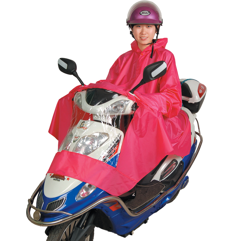 Compound Burberry cuff electric bicycle motorcycle raincoat poncho lengthen large brim hat