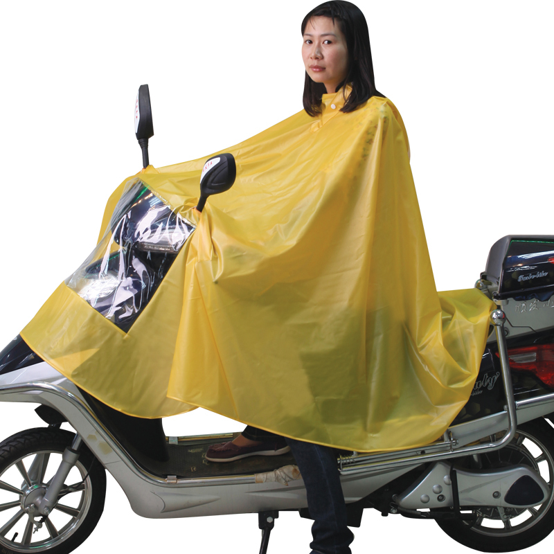 Compound pearlizing electric bicycle raincoat broadened soft drinks windproof bicycle poncho translucent ultra elastic