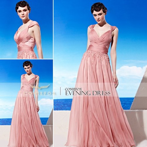 Coniefox New Arrival N-Neck Elegant Summer Dress 56925