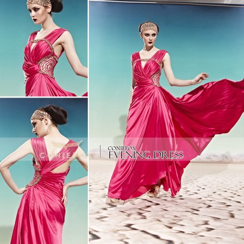 Coniefox V-Neck Elegant Fashionable Fancy Celebrity dresses 58009