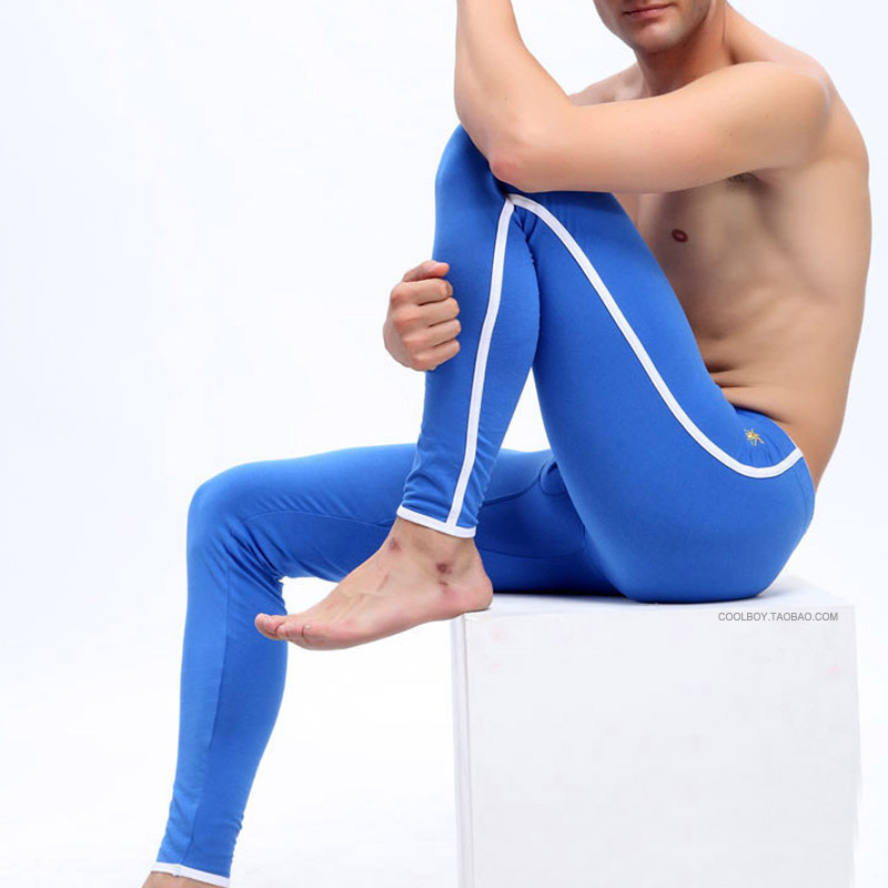 Consmile underwear wj male long johns autumn and winter thermal underwear tight low-waist 100% cotton legging