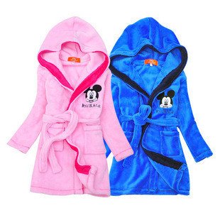 coral fleece kids robes baby sleepwear pajamas robes bathrobe 5 colors free shipping