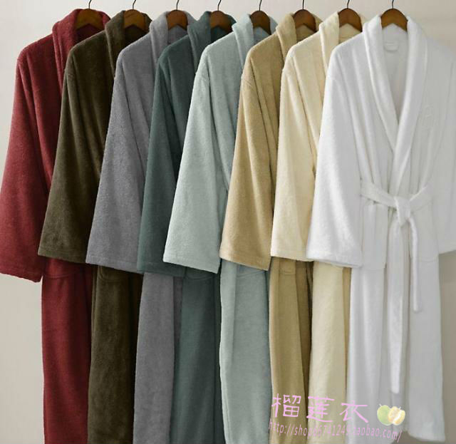 Coral fleece long-sleeve lovers male robe women's sleepwear thickening autumn and winter spring bathrobes