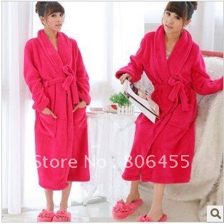 Coral fleece male women's lovers robe sleepwear bathrobes autumn and winter