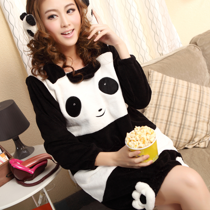 Coral fleece robe winter thickening women's long-sleeve sleepwear lounge stripe casual