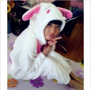 Coral flocking animal cartoon conjoined twins pajamas ShiDiZai panda crocodile PiKaQiu thick lengthen of men and women