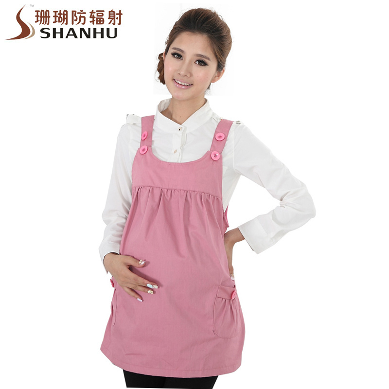 Coral silver fiber maternity radiation-resistant maternity clothing radiation-resistant clothes apron set